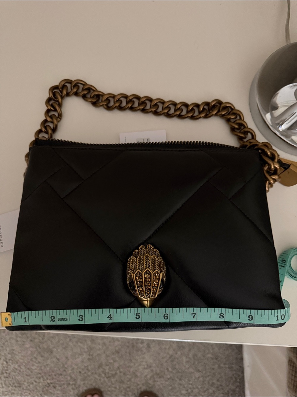 NWT Kurt Geiger Black Kensington Puff 3 Pouch - Picture 7 of 8